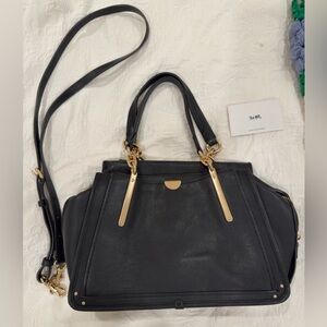 Black & Gold Leather Dreamer 21 Coach Purse